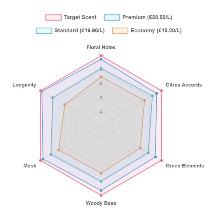 Grafik radar pencocokan wewangian